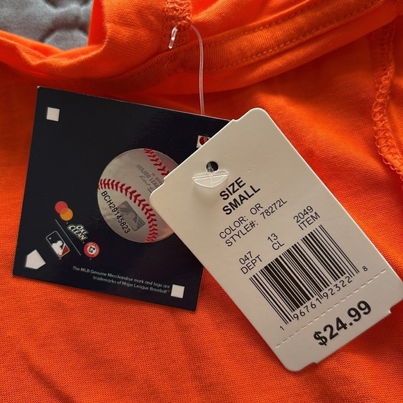 Woman Giants SF Baseball Theme Shirt size S Orange color - Picture 6 of 7